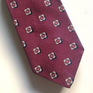 XL Piattelli Silk Tie with Diamond Pattern - Extra Long 62”